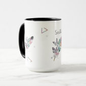Mug Conception de la Coupe de Plumes et Papillons de s (Devant gauche)