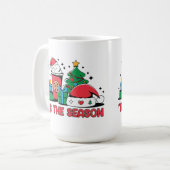 Mug Conception de la Coupe du Café de Noël avec des él (Devant gauche)