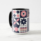 Mug Conception de la Coupe Florale géométrique de Bauh (Devant gauche)