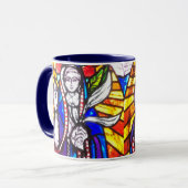 Mug Conception de la fenêtre de l'église - Détail en v (Devant gauche)
