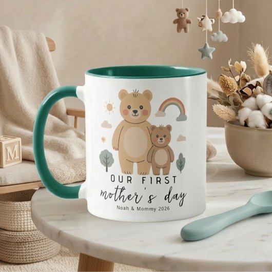 Mug Conception de la fête des premières mères pour béb