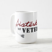Mug Conception de la fierté militaire des sœurs de vét (Devant gauche)