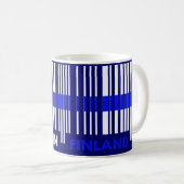 Mug Conception de la FINLANDE de couleurs de drapeau (Devant droit)