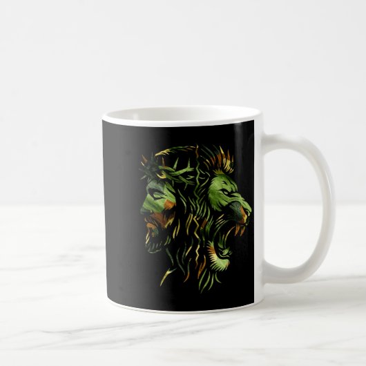 Mug Conception de la foi camouflage couronne Jésus lio (Droite)