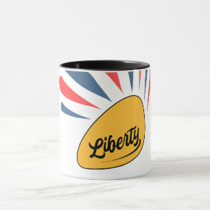 Mug Conception de la Liberté avec des Rayons Radiants 