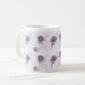 Mug Conception de la nature de chardon pourpre (Devant gauche)