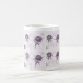 Mug Conception de la nature de chardon pourpre (Centre)