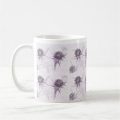 Mug Conception de la nature de chardon pourpre (Gauche)