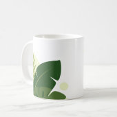 Mug Conception de la nature verte tropicale (Devant gauche)