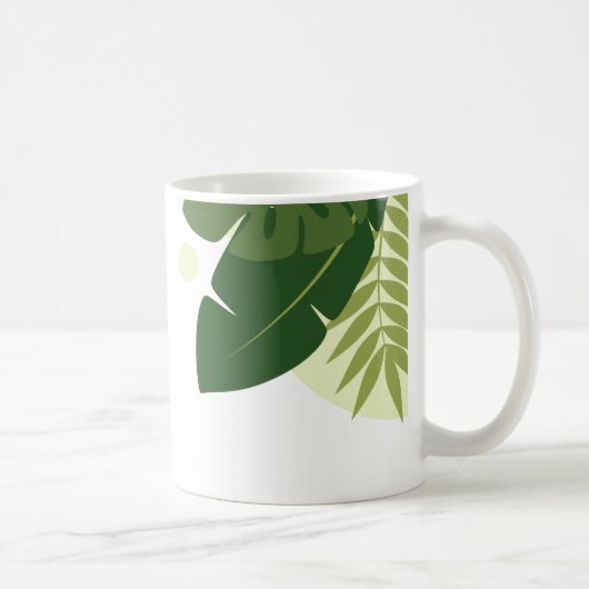 Mug Conception de la nature verte tropicale (Droite)