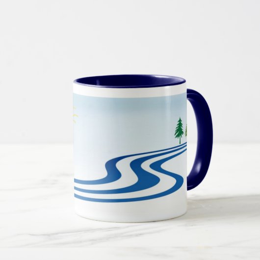 Mug Conception de la rivière Lazy (Devant droit)