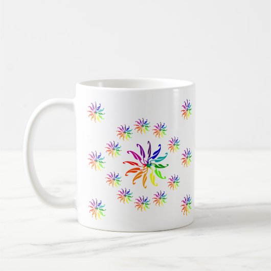 Mug - Conception de la roue couleur avec nom (Gauche)