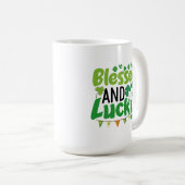 Mug Conception de la Saint-Patrick bénie et chanceuse- (Devant droit)