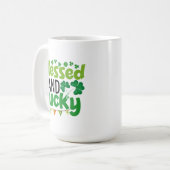 Mug Conception de la Saint-Patrick bénie et chanceuse- (Devant gauche)