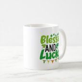 Mug Conception de la Saint-Patrick bénie et chanceuse- (Devant droit)