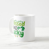 Mug Conception de la Saint-Patrick bénie et chanceuse- (Devant gauche)