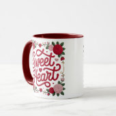 Mug Conception de la Saint-Valentin Sweet Heart • Écri (Devant gauche)