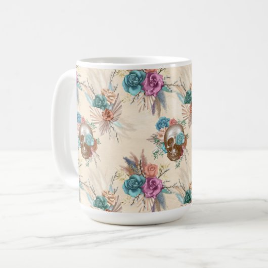 Mug Conception de la série Boho Skull 3 (Devant gauche)