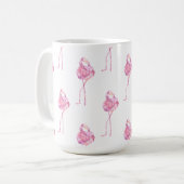 Mug Conception de la série de Flamants roses d'appel d (Devant gauche)