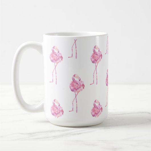 Mug Conception de la série de Flamants roses d'appel d (Gauche)