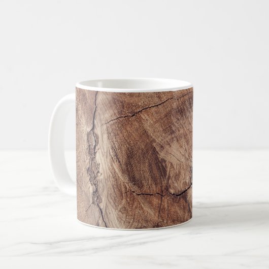 Mug Conception de la texture du grain de bois rustique (Devant gauche)