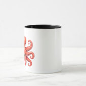 Mug Conception de la vie marine de l'octopus océan (Centre)