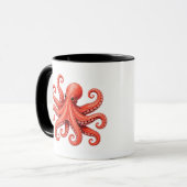 Mug Conception de la vie marine de l'octopus océan (Devant gauche)