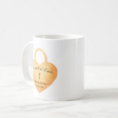 Mug Conception de l'amour de clé et de serrure à l'aqu (Devant gauche)