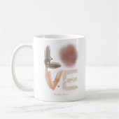 Mug Conception de l'amour de projection de peinture te (Gauche)