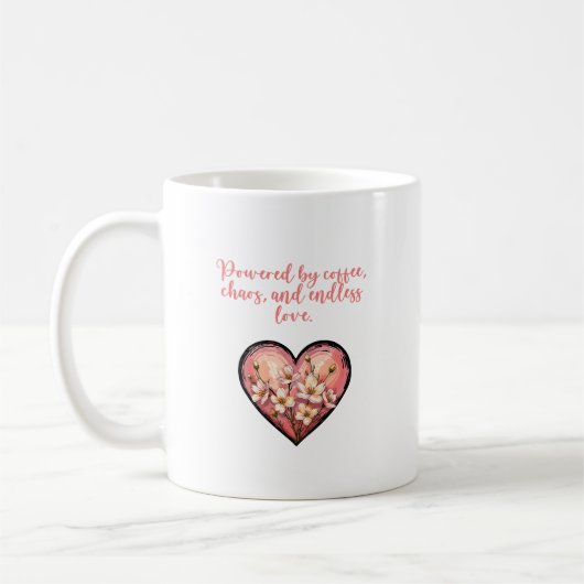 Mug Conception de l'amour infini de la vie de maman Ch (Gauche)