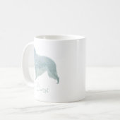 Mug Conception de l'aquarelle de Chien Borzoi (Devant gauche)