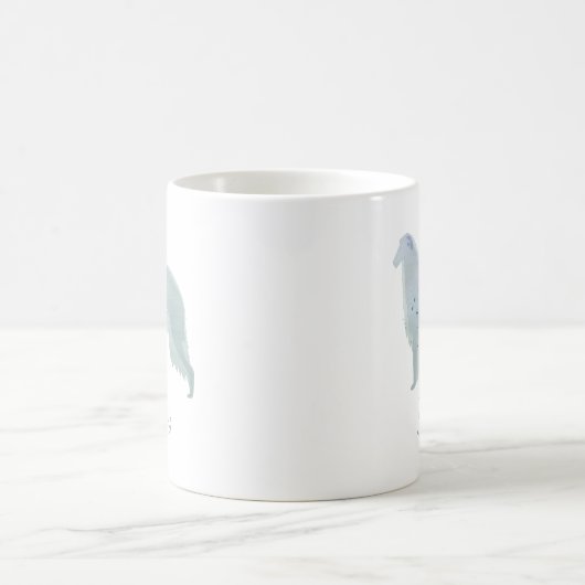 Mug Conception de l'aquarelle de Chien Borzoi (Centre)