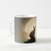 Mug Conception de l'aquarelle du lièvre (Devant gauche)