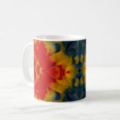 Mug Conception de l'ara rouge kaléidoscope (Devant gauche)