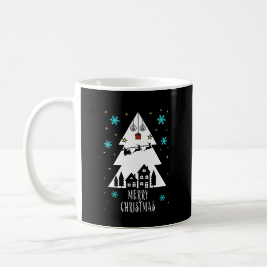 Mug Conception de l'arbre de Noël avec muscade de café (Gauche)