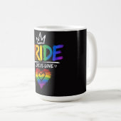 Mug Conception de l'arc-en-ciel de la fierté LGBT (Devant droit)