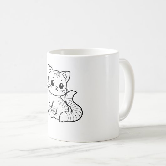 MUG CONCEPTION DE L'ART CAT CUTE (Devant droit)