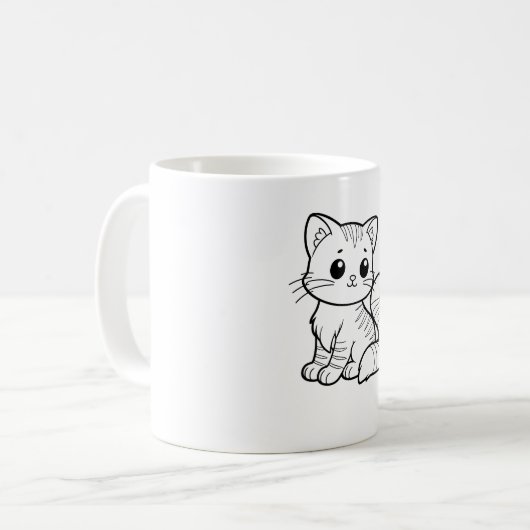 MUG CONCEPTION DE L'ART CAT CUTE (Devant gauche)