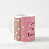 Mug Conception de latte à pois (Devant gauche)