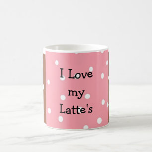 Mug Conception de latte à pois