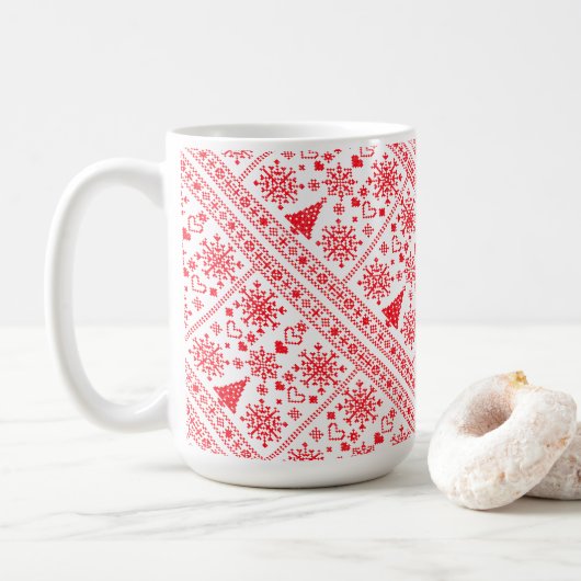 Mug Conception de l'échantillonneur croisé de l'amant (Avec donut)