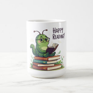 Mug Conception de lecture de ver à livre