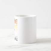 Mug Conception de lettres de motif rétro de patte de f (Centre)