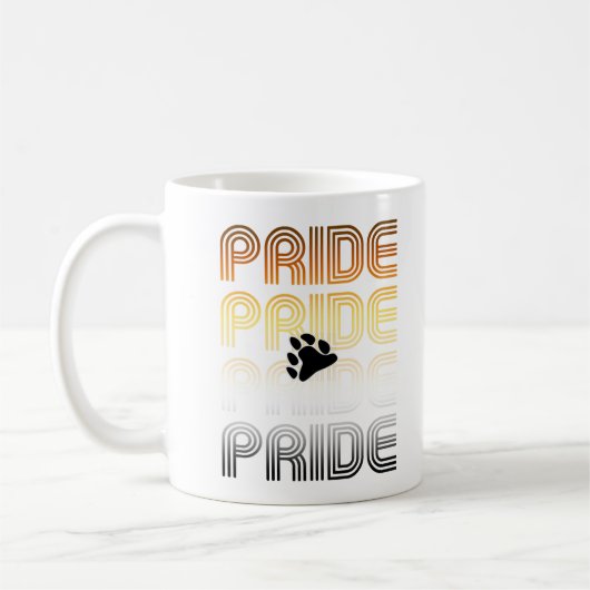 Mug Conception de lettres de motif rétro de patte de f (Gauche)