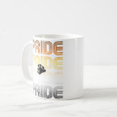 Mug Conception de lettres de motif rétro de patte de f (Devant gauche)
