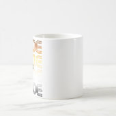 Mug Conception de lettres de motif rétro de patte de f (Centre)
