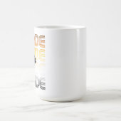 Mug Conception de lettres de motif rétro de patte de f (Centre)