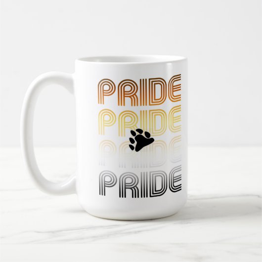 Mug Conception de lettres de motif rétro de patte de f (Gauche)