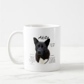 Mug Conception de l'histoire Akita noire (Gauche)
