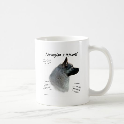 Mug Conception de l'histoire Elkhound norvégienne (Droite)